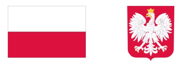 Logotyp dofinansowania ze środków krajowych - flaga i godło Polski